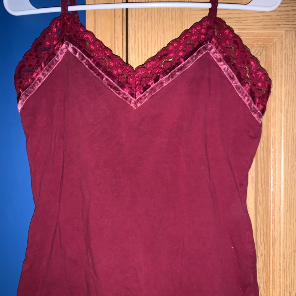 Very cute laced top, bottom, and sleeved cami
